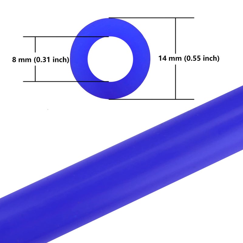 Ucreative 5FT ID 5/16"" (8mm) High Temperature Silicone Vacuum Tubing Hose 130PSI Max Pressure Blue - Image 2